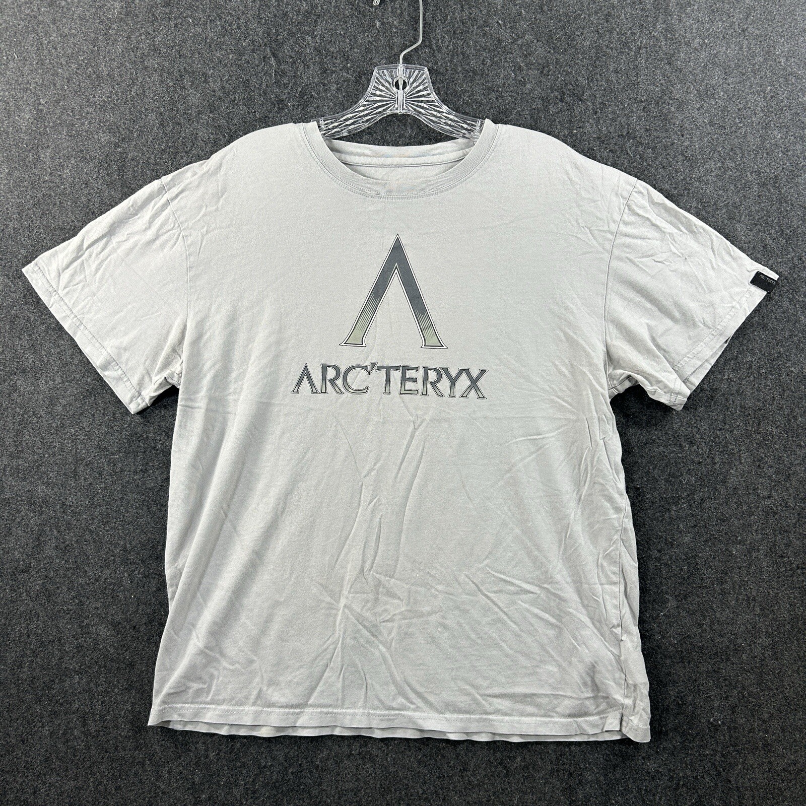 Arc'teryx Camicia Donna Grande Grigio Logo Grafico Outdoor Escursionismo Equipaggio