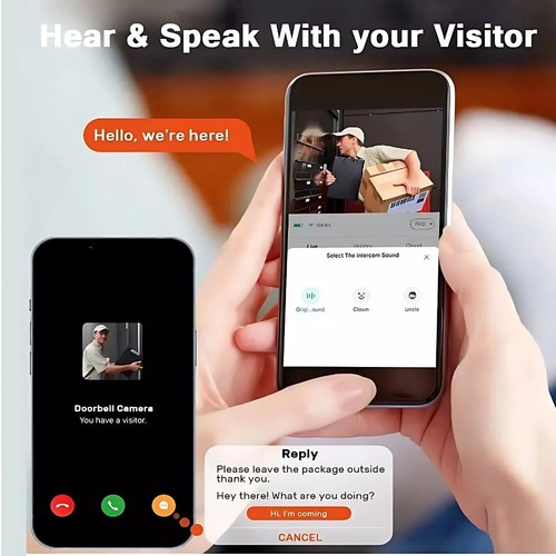 Smart Wireless WiFi Ring Doorbell Security Intercom Video Camera Door Bell - Picture 18 of 19