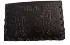 Leather 2 Fold Cardcase, Black