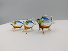 3x Murano Glass Lauscha Glass Bimini Glass Fish Figure Ornament Set Shawl Mini