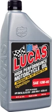 LUCAS 10W-40 High-Performance 4T 4-Stroke Motorcycle Engine Motor Oil 1QT