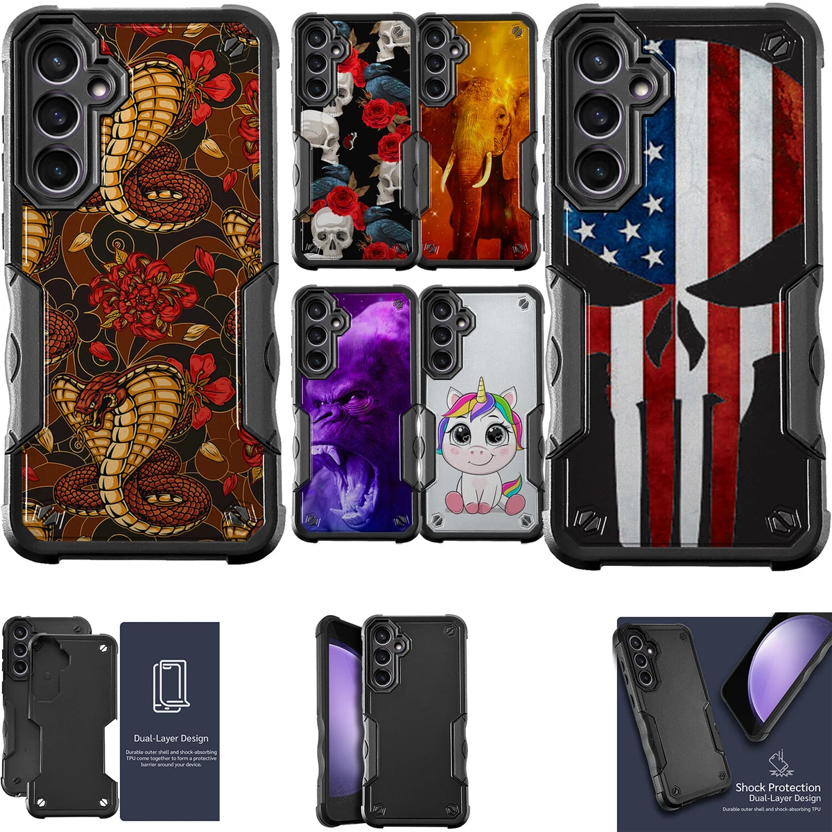 For [Samsung S23 ULTRA][DUAL TACTICAL][Hybrid Two Piece Case] Slim