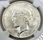 1922 D Peace Dollar VAM 2CG Die Break MS61 White NGC Brown Label 90% Silver Coin