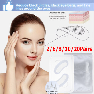 Hyaluronic Acid Microneedle Eye Patches Mask Anti Aging Wrinkles Dark Circles