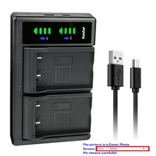 Kastar Battery LTD2 USB Charger for Olympus OM SYSTEM BLX-1 Lithium-Ion Battery
