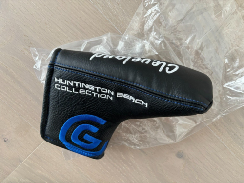 CLEVELAND HUNTINGTON BEACH BLACK / BLUE BLADE PUTTER HEAD COVER HEADCOVER - NEW - Picture 2 of 5