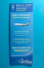 AIRTRAN AIRLINES SAFETY CARD-- 737--2010