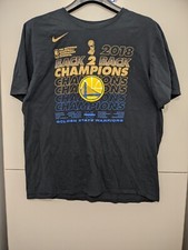 Nike Shirt Mens XL Black Golden State Warriors 2018 Champions Back 2 Back Tee
