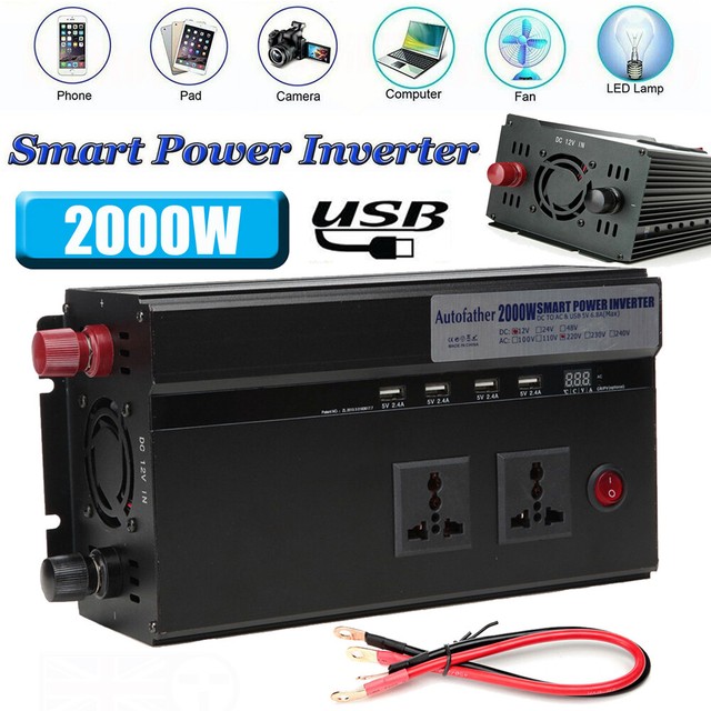 20004000W Peak Converter 12V DC to 110V AC power Inverter for RV/Truck