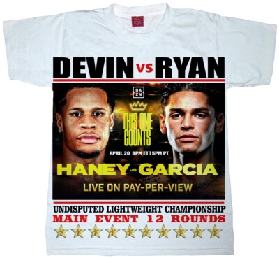 DEVIN HANEY VS RYAN GARCIA T-SHIRT, CANELO, ALVAREZ, DELAHOYA, TRINIDAD,  PITBULL