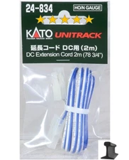 Kato HO / N Scale ~ UniTrack ~ 2 Meters ~ DC Extension Cord ~ 24-834