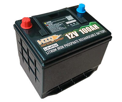 HIQBATTERY 12V 100AH LiFePO4 Lithium Iron Battery for RV Solar