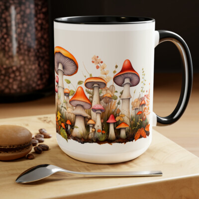 Mushrooms Great Gift idea Teacher Mom Dad Family Love Joy Coffee Mugs 15oz #15