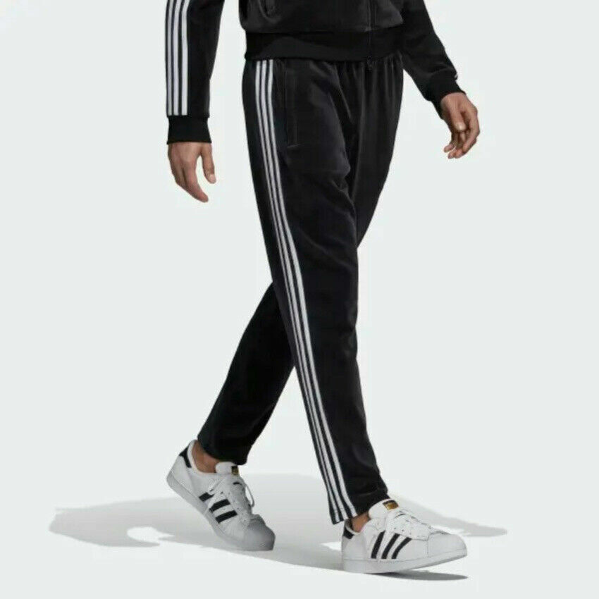 Small adidas OG Men's VELOUR Beckenbauer TRACK PANTS BLACK Small adidas OG Men's VELOUR Beckenbauer TRACK PANTS BLACK