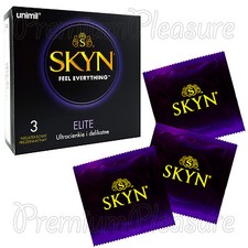 SKYN Elite condoms Ultra thin Non-Latex Sensitive Condoms Retail Box of 3