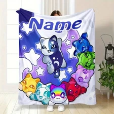 Custom Name APHMAU Theme Fleece Blanket for Napping, Camping, Traveling, And Bed