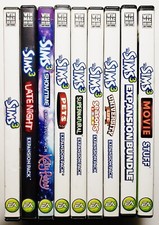 Lot of 9 Sims 3 PC Game Expansion Packs (Showtime Katy Perry, Movie Stuff, Etc.)