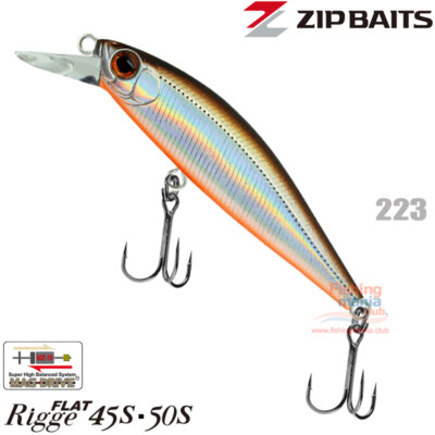 Zip Baits Rigge Flat 50S 5.3 g, 55 mm Sinking Trout Minnow | eBay