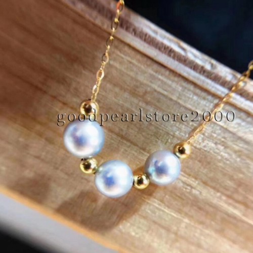 18" Natural 9-10mm AAA South Sea Gray Round Pearl Necklace pendant 14k Gold P - Picture 2 of 6