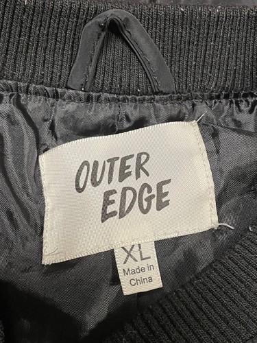 Outer Edge Black Rainbow Striped Sleeve Jacket Junior Size XL - Picture 2 of 3