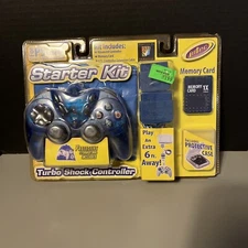 Intec Sony PS1 PLAYSTATION Blue Turbo Shock Controller STARTER NEW Toys R Us