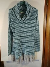 ALTAR'D STATE Women's Blue/Gray Long Sleeve Sweater Tunic/Dress, Size M, #3886