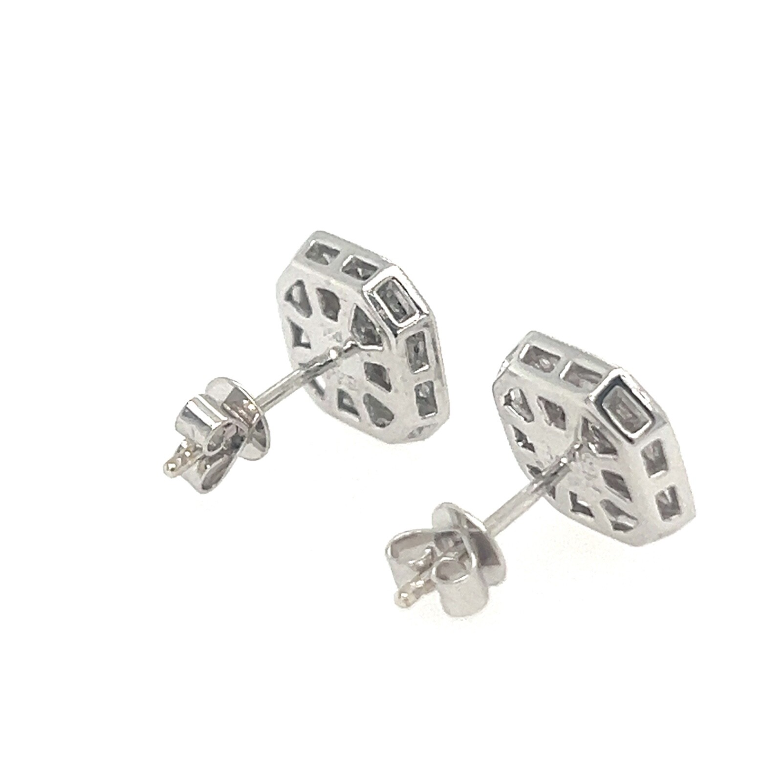 Authentic Bespoke Square Cut Diamond Earrings 0.75ct RRP $5,500* image 2