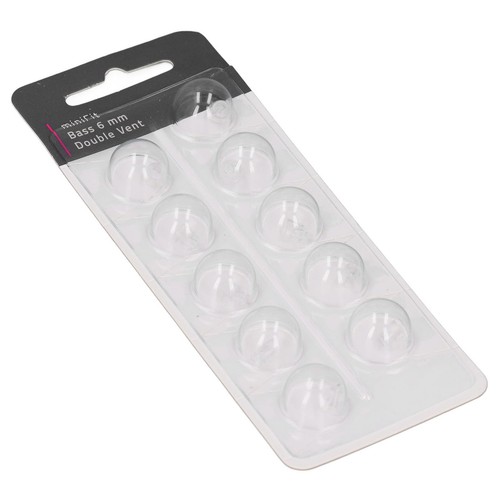 10pcs Double Vent Bass 6mm Domes For MiniFit Anti Static Soft Silicone High LVE - Picture 22 of 22