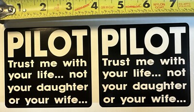 2! Aviation Pilot decal stickers Cessna Piper Beechcraft Cirrus Gulfstream Lear