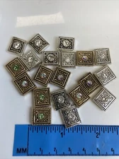 Swarovski Crystal Metal Sliders Spacer Beads Multicolor 20 Pieces PORTRAIT