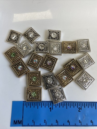 Swarovski Crystal Metal Sliders Spacer Beads Multicolor 20 Pieces PORTRAIT