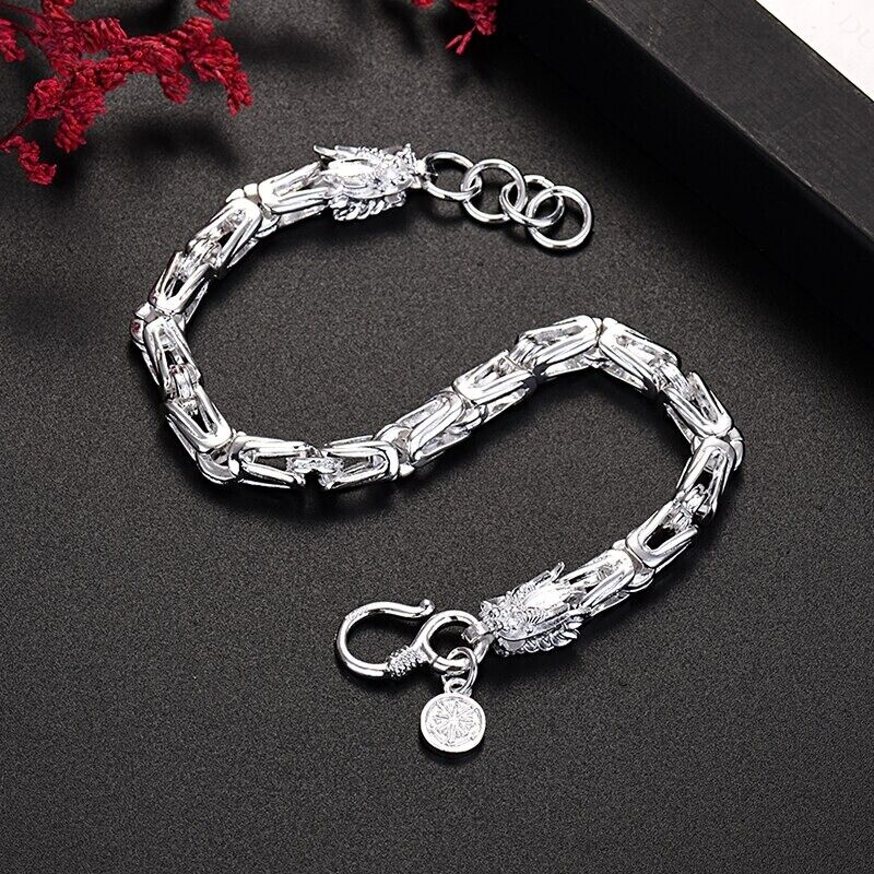 Elegant 925 Sterling Silver Unique Dragon Bracelet Vintage Elegant 925 Sterling Silver Unique Dragon Bracelet Vintage