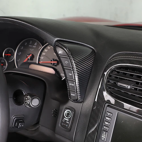 Real Dry Carbon Fiber Full Interior Trim Cover Set Fits Corvette C6 2005-2013 - Picture 7 of 33