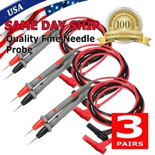 3X Multimeter Test Leads Gold Plated Electrical Probes for Fluke Meter 1000V 20A