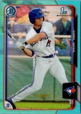 2015 Carl Wise Sky Blue Refractor Bowman Chrome Rookie RC 1st Bowman Blue Jays