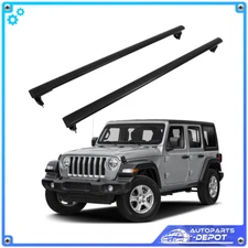 Cross Bar For 2011-2021 Jeep Wrangler Roof Rack Set Cargo Luggage Carrier Black