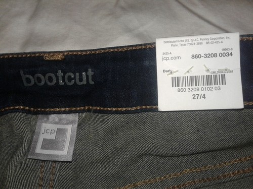 NWT • JCP Women's Bootcut Jeans • Dark Rinse • Premium Denim • 27 x 31.5 • 4 - Picture 11 of 19