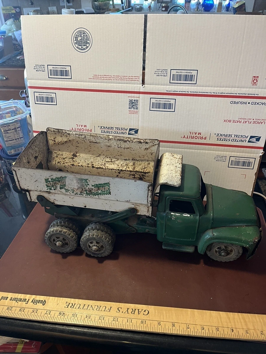 Vintage Buddy L Hydraulic Dumper Pressed Steel Coal Truck 1950s