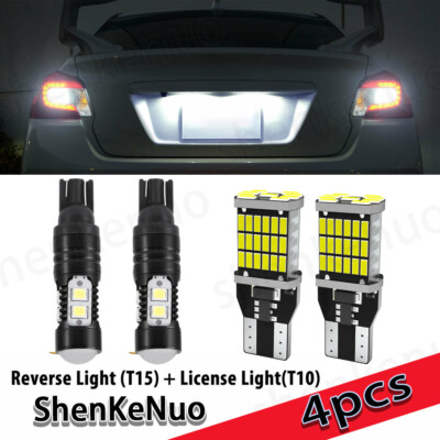 #ad LED Reverse Backup License Plate Light white for Toyota Honda Nissan Subaru T10 $27.59