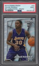 2014-15 JULIUS RANDLE PANINI PRIZM VARIATION SILVER PRIZM RC SP PSA 9 #37 KNICKS