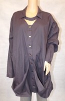 ★ Ulla Popken ★ 46/48 ~ Tolle Longbluse ~ Oversize ~ Langarm ~ Beere Bluse