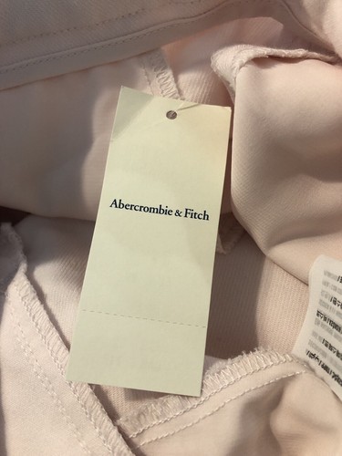 Abercrombie & Fitch Curve Love Ultra High Wide Leg Sloane Pant Pink 32/14 Short - Picture 11 of 15