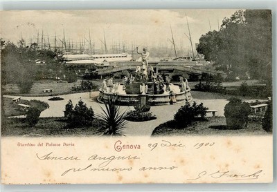 39637662 - Genova Giardino del Palazzo doria Denkmal Brunnen Genua (Genova) 1900