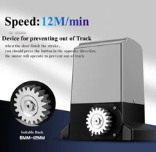 2700lbs Automatic Sliding Gate Opener Rack Driven with 2 Remotes & Complete Kit