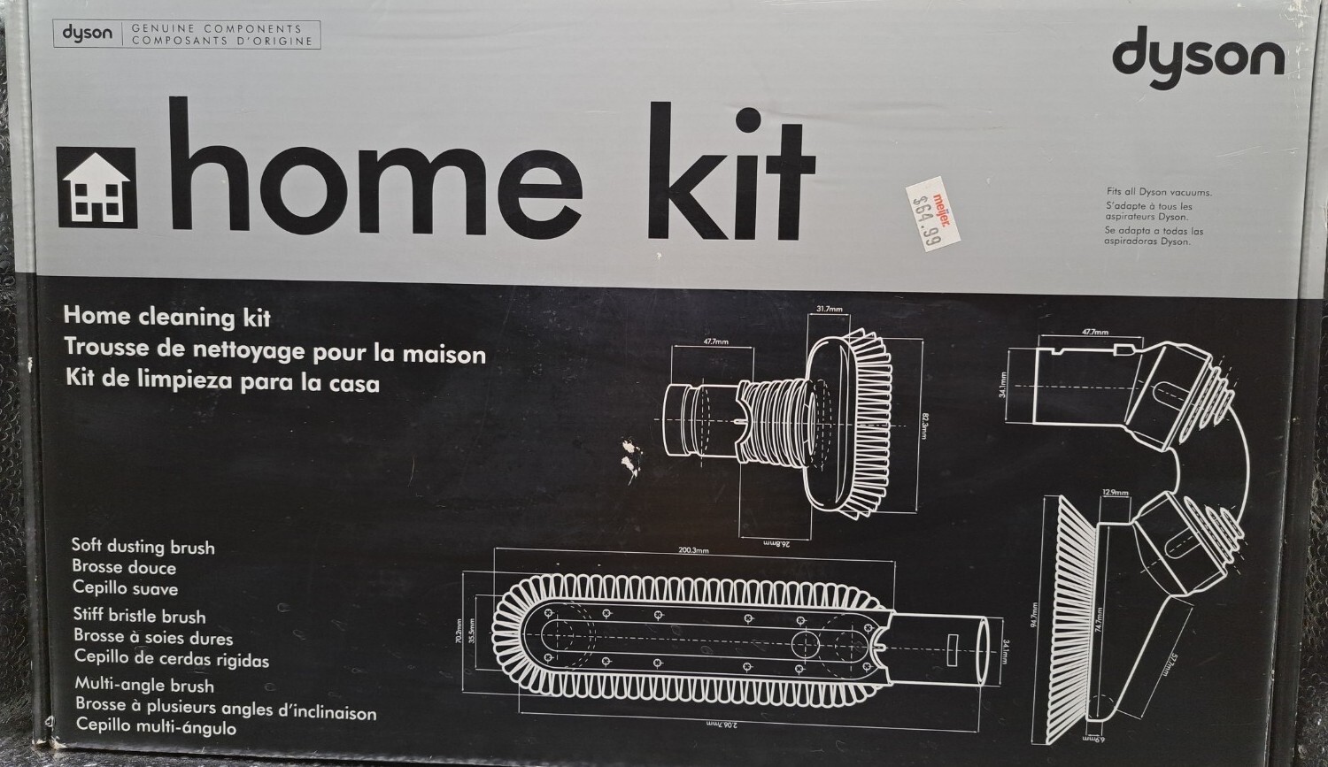 Dyson Vacuum Cleaning Kit with Genuine Brush Attachments & Original Box  -image