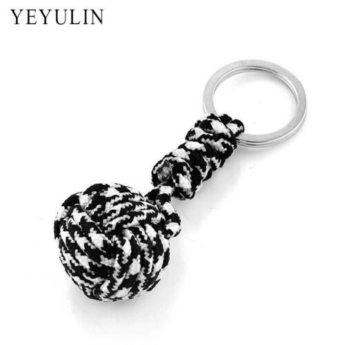 Polyester Braid Rope Ball Keychains Multicolor Lanyard Outdoor Camping Keychain - Picture 15 of 24