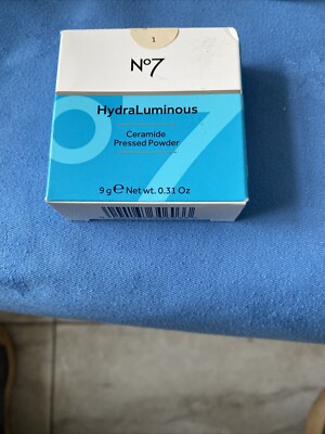 No7 HYDRA LUMINOUS CERAMID GEPRESSTES PUDER 9 G FARBTON 1 BRANDNEU IM KARTON