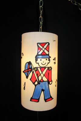 Vintage Nutcracker Christmas Pendant Chandelier Fixture 1980's
