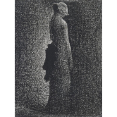 Georges Seurat Die schwarze Schleife Leinwand Kunstdruck Poster