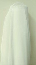 Solid Chiffon Fabric Decoration, Dress Sheer 58" Wide White Color 10 Yards